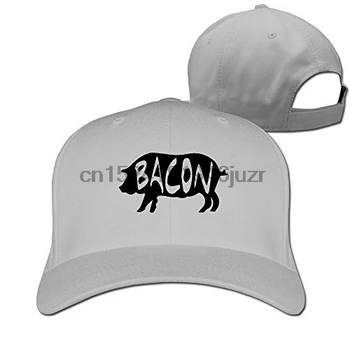 

Unisex Adult Bacon Pig Plain Baseball Cap Adjustable Snapback Hat