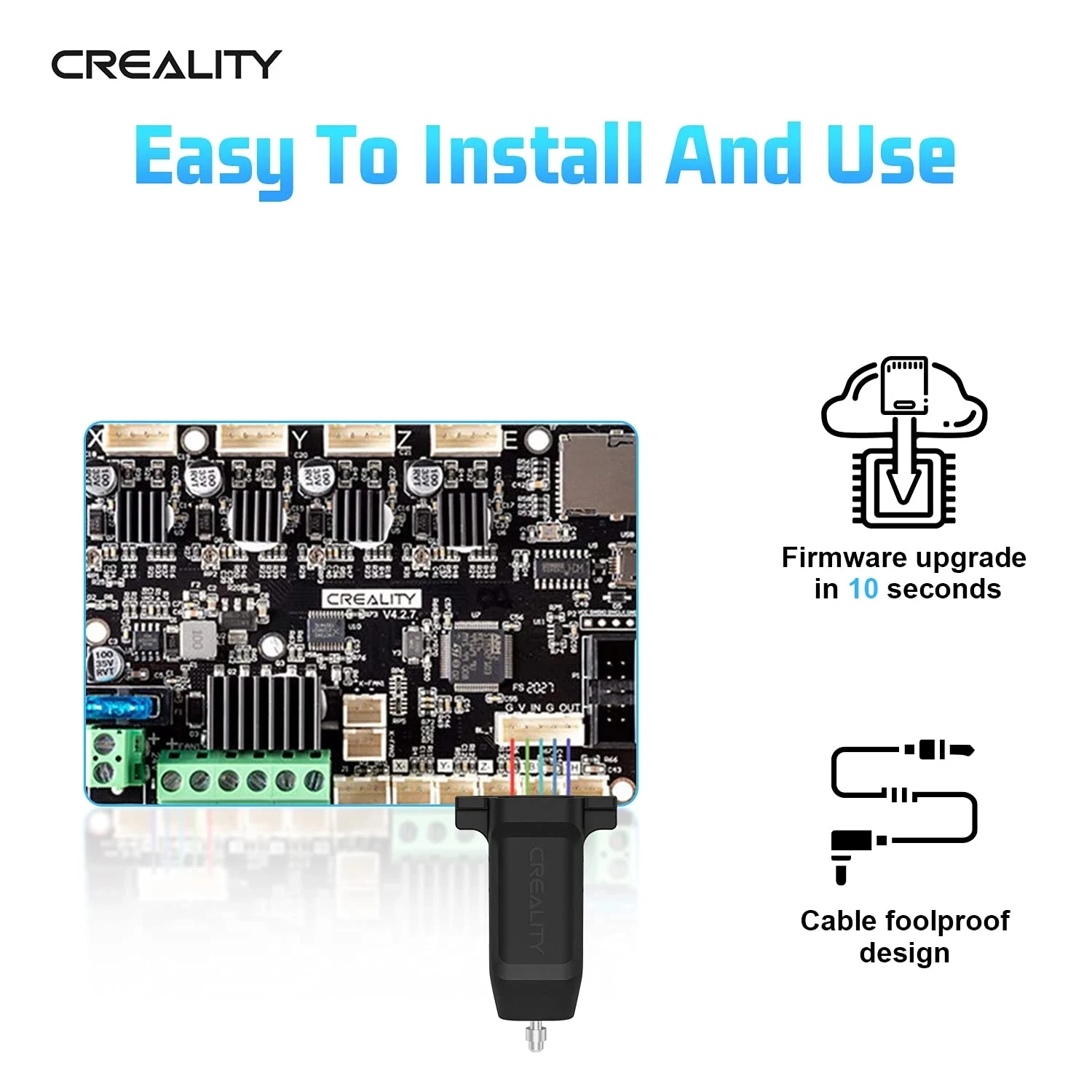 CREALITY 3D Printer CR Touch Sensor 32Bit Auto Leveling Kit Bracket