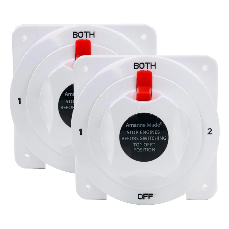 12 36V Battery Selector Switch White Distribution Marine Boat Battery Switch Dropship Auto RV