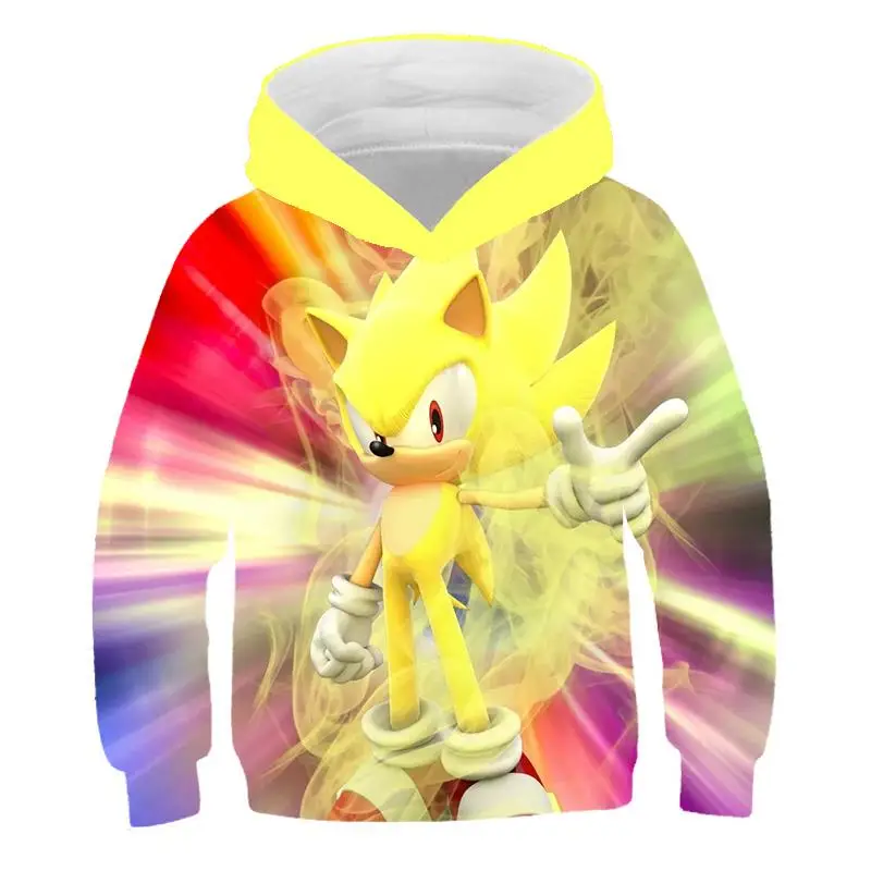 Пуловер Sonic The Hedgehog для девочек толстовка удобная мальчиков с 3d рисунком из