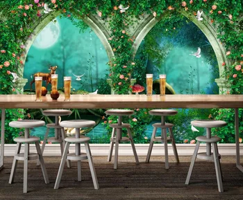 

CJSIR Custom Wallpaper Beautiful Fantasy Arches Fairy Tale Forest TV Sofa Background Wall Living Room Bedroom 3d Wallpaper