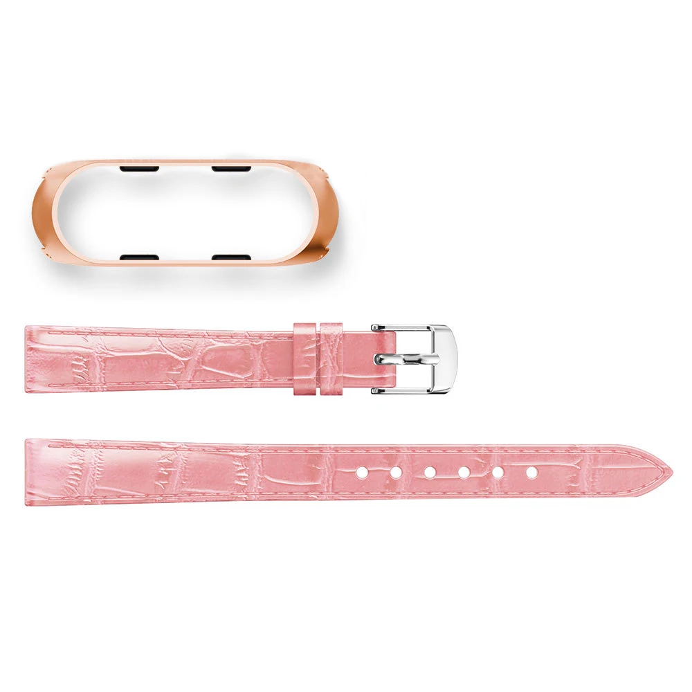 Choifoo браслет для Xiaomi mi 3 4 спортивный ремешок часы кожаный ремешок для mi Band 3 4 браслет - Цвет: Pink