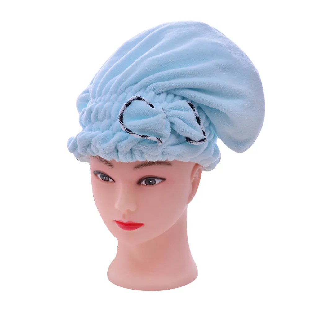 

Cap Drying Hair Microfiber Turban Quickly Bathing Shower Textile Dry Hat Wrapped Bath Towel bonnet de douche touca para cabelo 2