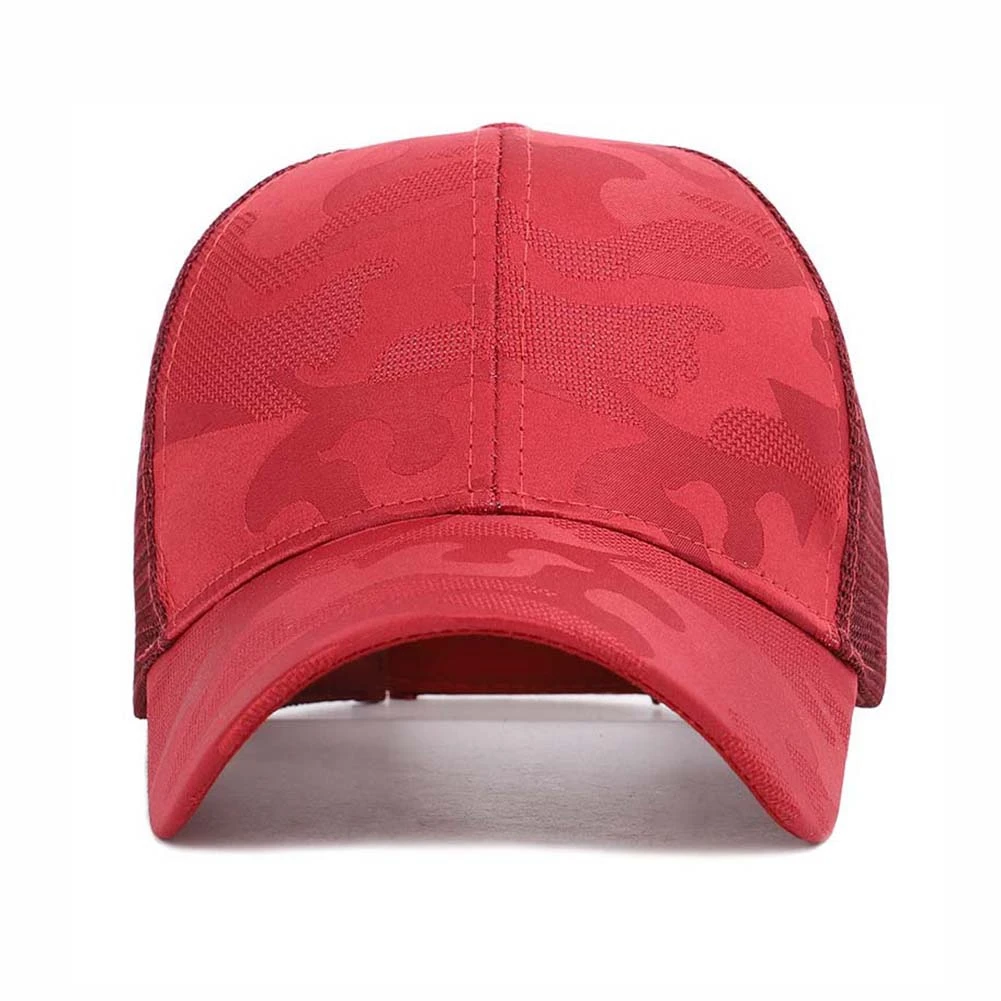 Apparel - Sunshade Baseball Cap, Breathable Cotton Ponytail Hat, Outdoor Sports Wear With Adjustable Back Closure