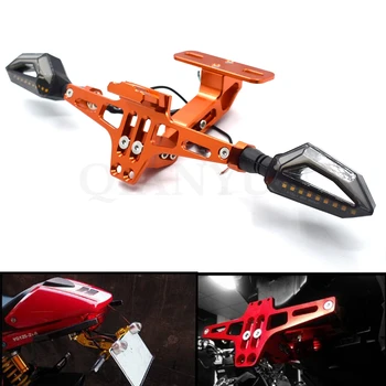

Universal motorcycle license plate frame bracket with LED signal bracket FOR Suzuki GSF1250 GSX650F GSXR1000 GSXR600 GSXR750
