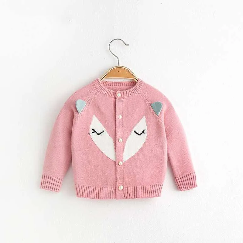 

Autumn Baby Girl Cartoon Cute Sweater Knitted Cardigans Toddler Girls Sweater 2019 Christmas Winter Girl Clothing