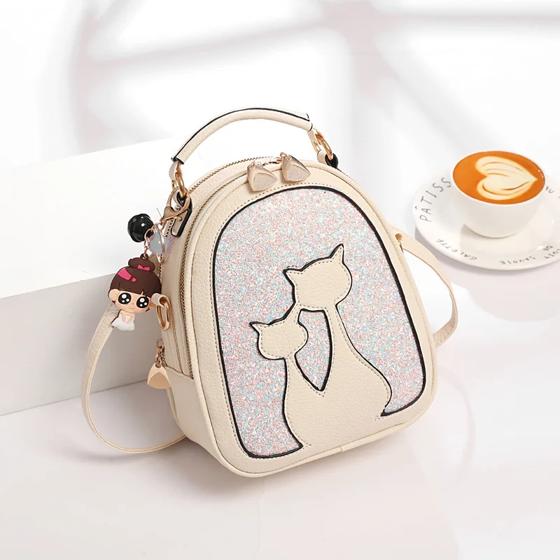 Good Buy Sequin Backpack Bag Cat Female Fashion Cute PU Lady-Style X6MNeRN1o1Q