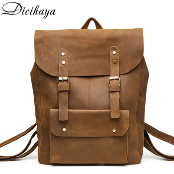 

New Women men fashion Casual male travel Shoulder mochilas school mens leather business bag large laptop shopping travel bag