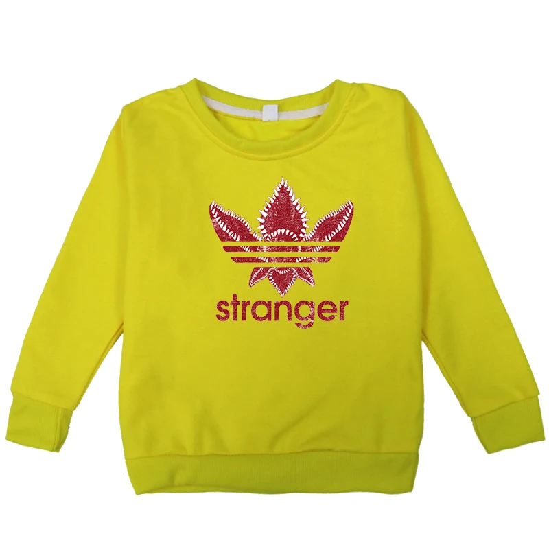kids hoodies 6 Модные футболки с принтом «странные вещи»; детская осенне-зимняя одежда с капюшоном; детские толстовки для маленьких мальчиков и девочек; длинный костюм с рукавами - Цвет: kids hoodies 6