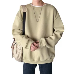 Sudadera lisa con capucha para hombre, ropa de calle masculina, primavera y otoño, novedad de 2021