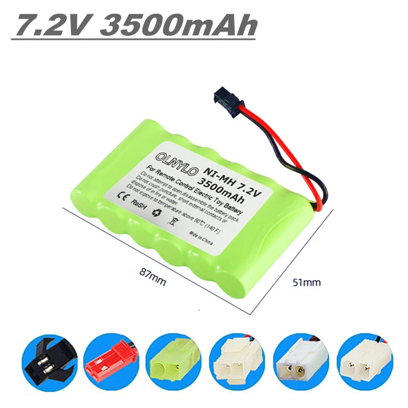 7.2v 3500mah AA NI-MH rechargeable battery For Remote control electric toy boat car truck 7.2 V nimh | Электроника