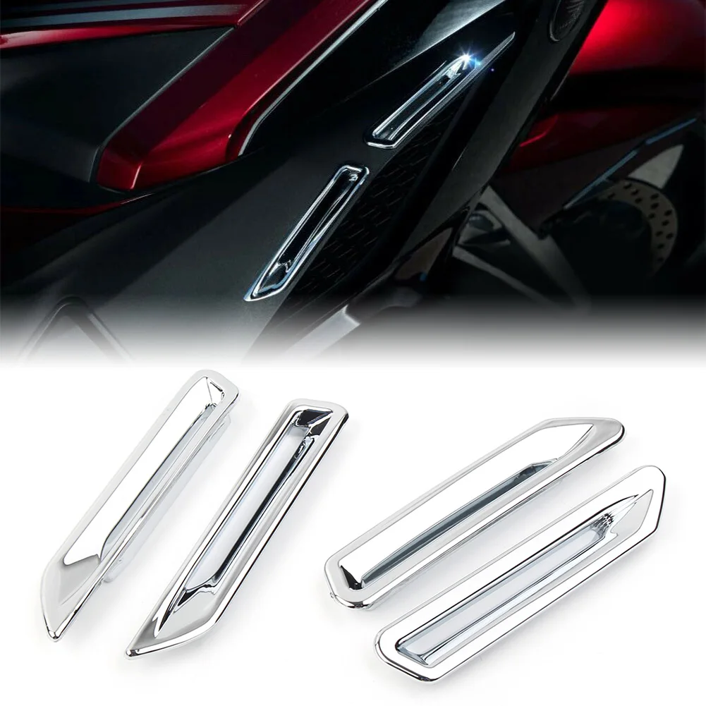 

4 шт., хромированные детали для радиатора мотоцикла Honda Goldwing GL1800 2018 2019 2020 2021