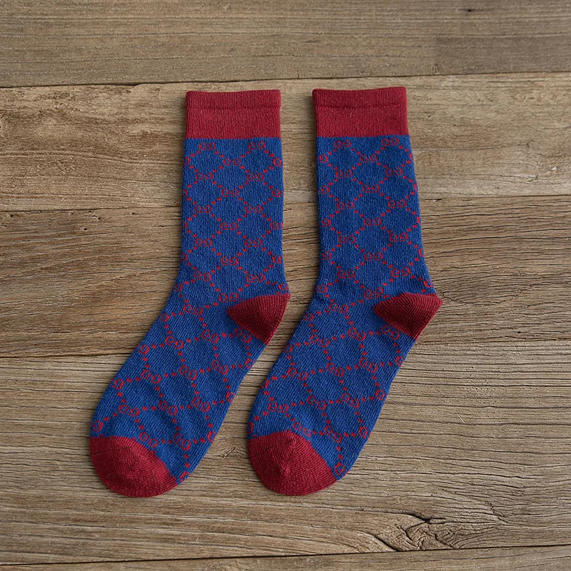 Зимние женские носки, индивидуальные носки, модные хлопковые теплые комфортные носки с надписью, женские уличные теплые дамские носки - Цвет: see chart