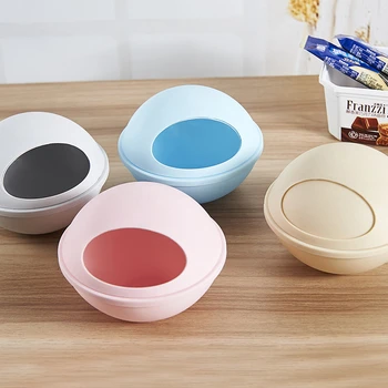 

Cute Planet Shape Desktop Trash Can Stationery Snack Storage Bucket Plastic Cover Removable Clean Garbage Box Desk Ash bin 1PC