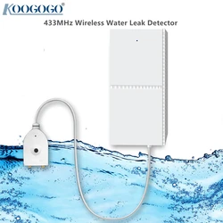 Capteur de fuite d'eau sans fil 433MHz, détecteur de niveau d'eau, câblage, maison intelligente, étanche, système d'alarme de sécurité domestique 