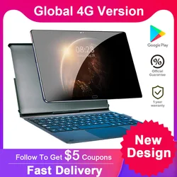 Tablette PC de jeu 2 en 1, 2021 pouces, Android MT6797, 10 cœurs, GPS, 4G, appels téléphoniques, avec clavier, 10.5 complet 