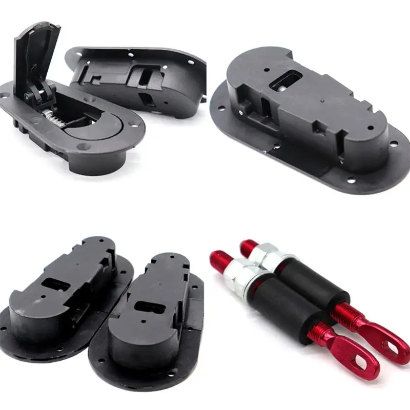 

Modlified A Pair Car Hood Lock Cover Lock Pair Fuel Gas Tank Cap General Racing Decoration with Keys Y4UA