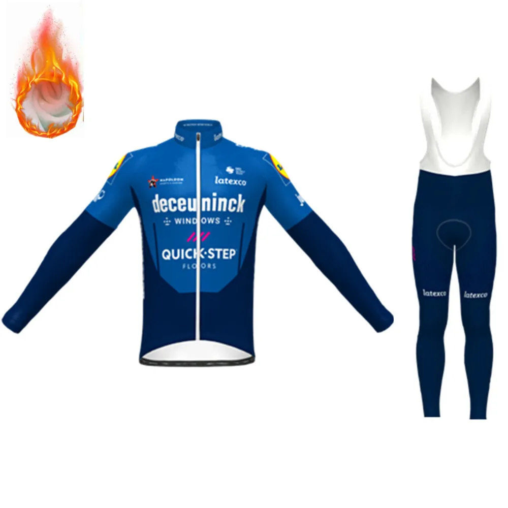 QUICK SETP Pro team 2021 зимняя тренировочная Джерси с длинным рукавом Мужская одежда для