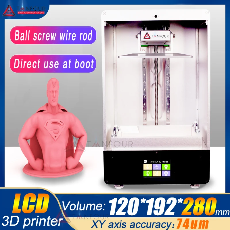 TIANFOUR T200 upgarde 2k T280 Смола SLA 3D принтер большой объем ЖК sla 405nm УФ светильник cure impresora diy