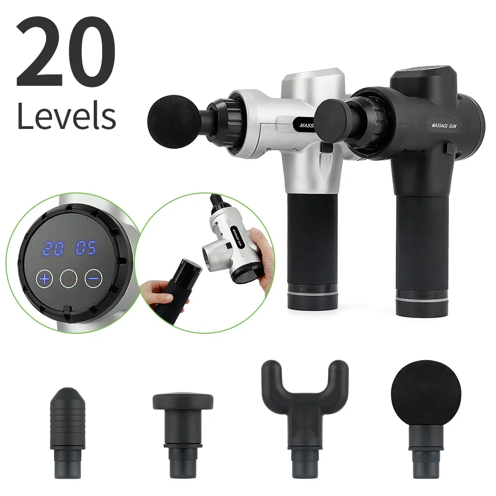 

Electric Muscle Massage Gun Fitness Exercise Body Relaxation Deep Tissue Massager Therapy Gun Training Pain Relief Machine