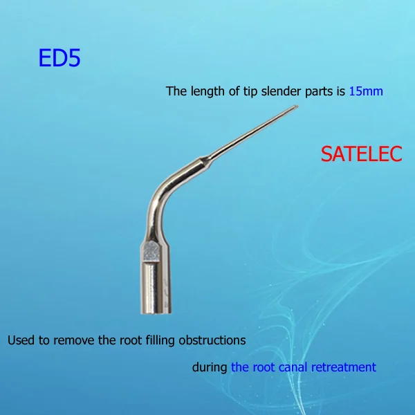 5 шт. эндодонтические стоматологические ультразвуковые наконечники ED1 ED2 ED3 ED4 ED5 для Satelec DTE