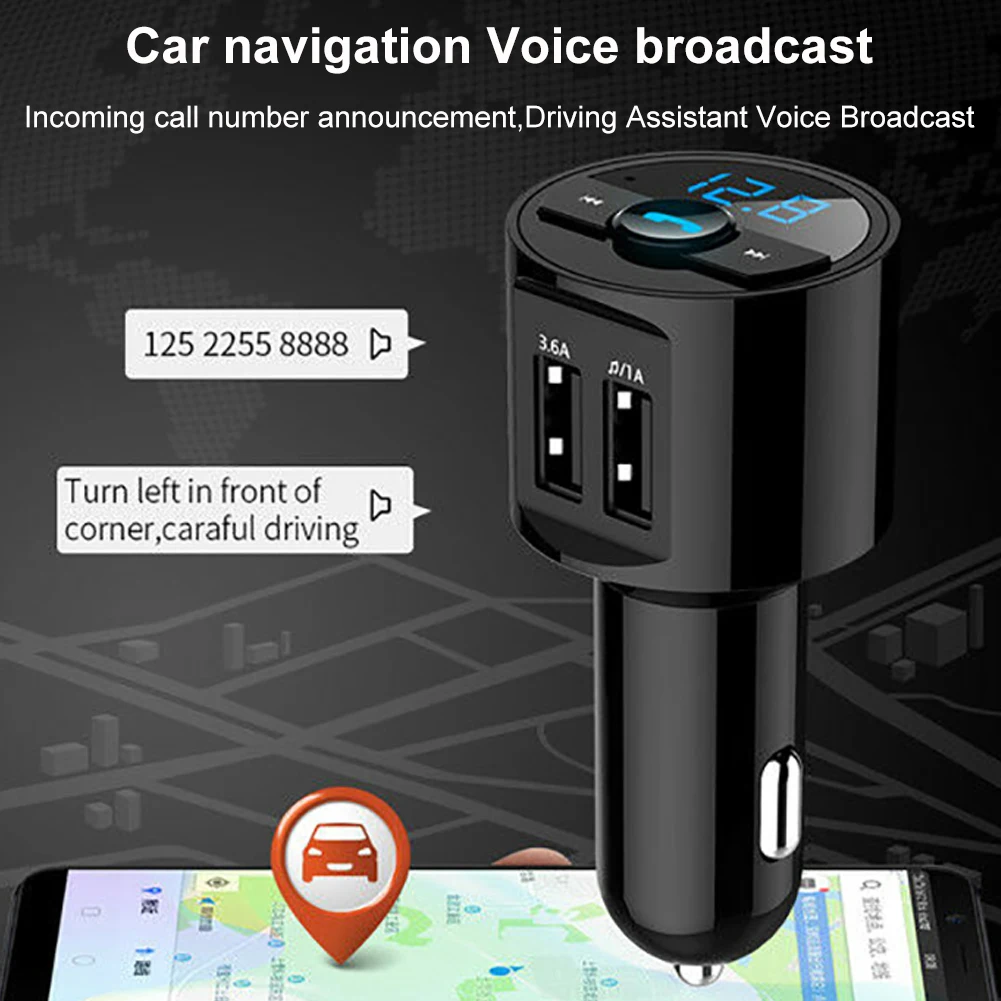 Автомобильный аудио Bluetooth Handsfree автомобильное быстрое USB зарядное устройство fm-передатчик радио адаптер MP3 плеер модулятор Bluetooth Handsfree автомобильный комплект