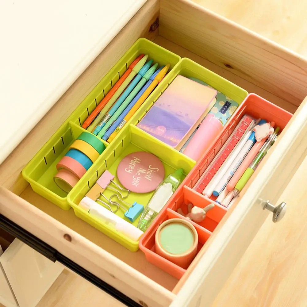 Adjustable Drawer Organizer Home Kitchen Board Divider Makeup Storage Box New