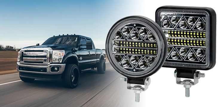 4pcs 51w Flood Beam LED Work Light 7" For ATV 4 X 4 Offroad Driving Truck UTE 4pcs 51w Flood Beam LED Work Light 7" For ATV 4 X 4 Offroad Driving Truck UTE