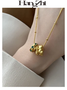 

HANGZHI 2020 New Irregular Three-ring Pendant Clavicle Chain Necklace Gold Color Short Necklaces For Women Party Jewelry