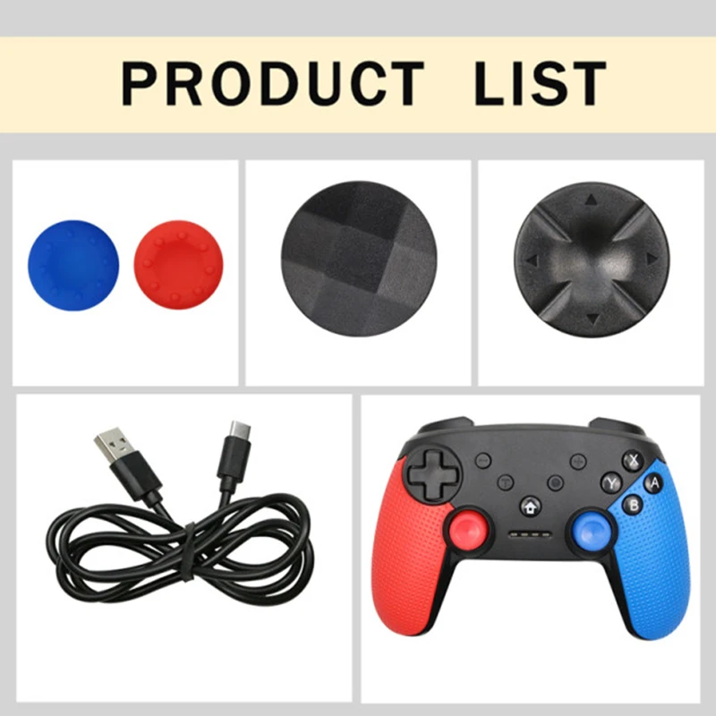 Беспроводной игровой контроллер, джойстик для Nintendo Switch Console, Bluetooth Gamepad Pro Joypad для Android/PC, аксессуары для управления