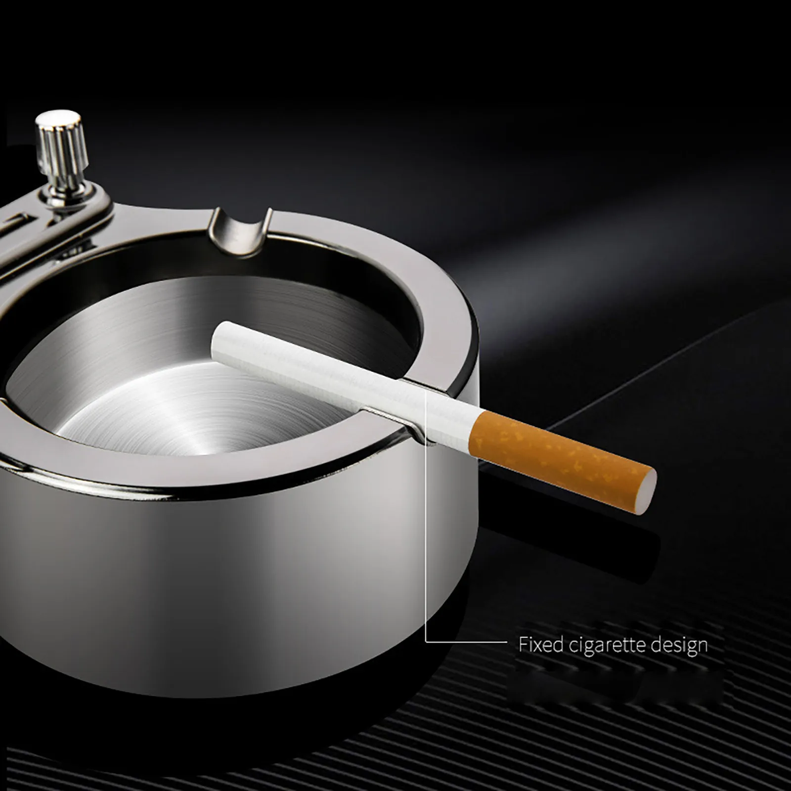 Lighter Ashtray Metal Oil Lighter Multifunctional Permanent Flint Lighter Desktop Home Office