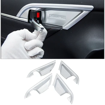

4Pcs For Toyota Camry 70 XV70 8th MK8 2018 2019 Car Interior Door Handle Wrist Covers Trim Auto Handle Bowl Stickers Car Styling