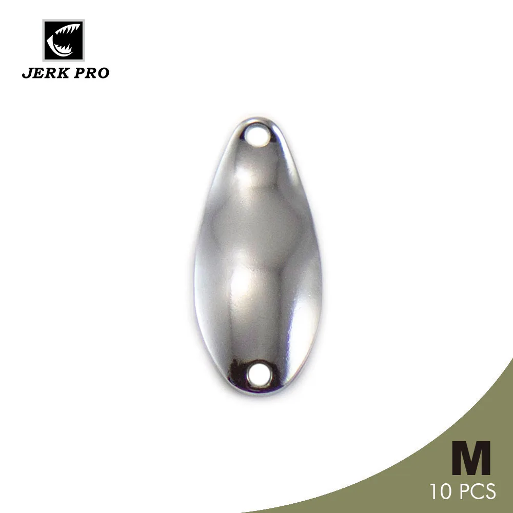 JERK PRO 10PCS Size M 1.8g Brass Mini Casting Spoon Blanks Tackle Craft Bulk  Polished Spoons Weight Fishing Lure Accessories