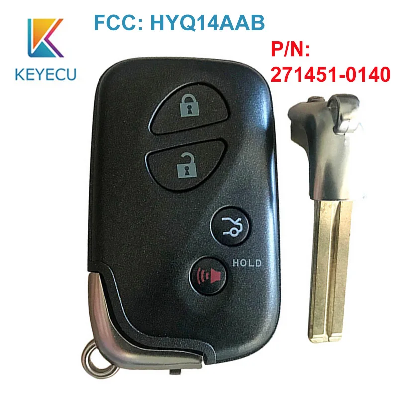 Смарт ключ KEYECU ID71 с 4 кнопками 314 3 МГц для Lexus ES350 GS300 GS350 GS430 GS450H GS460 IS250 IS350 IS F LS460