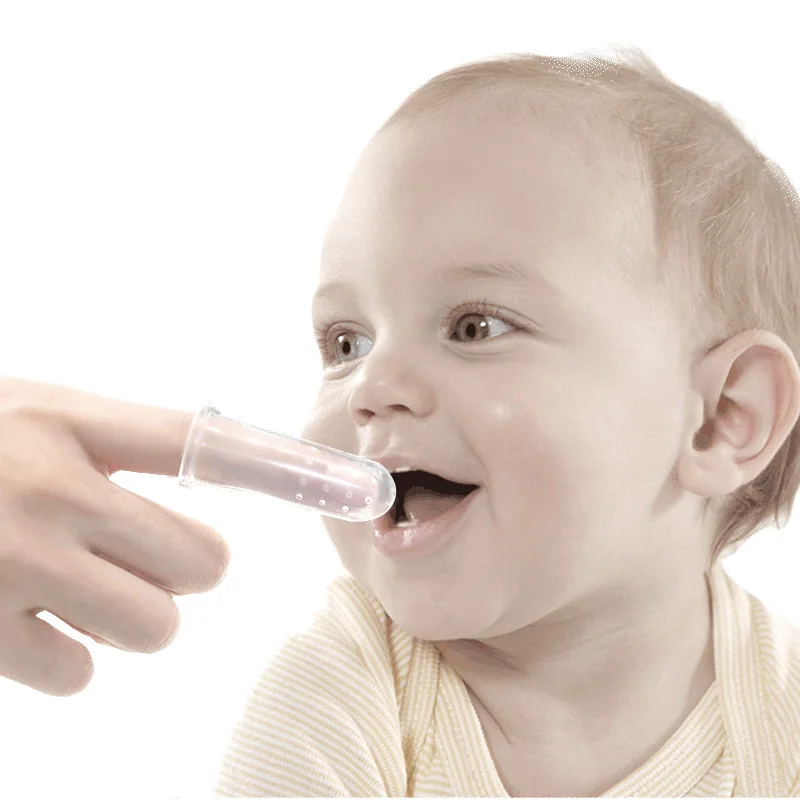 

Infant Finger Toothbrush Silica Gel Soft Bristle ru ya shua Infants Training Toothbrush Edible Silicon