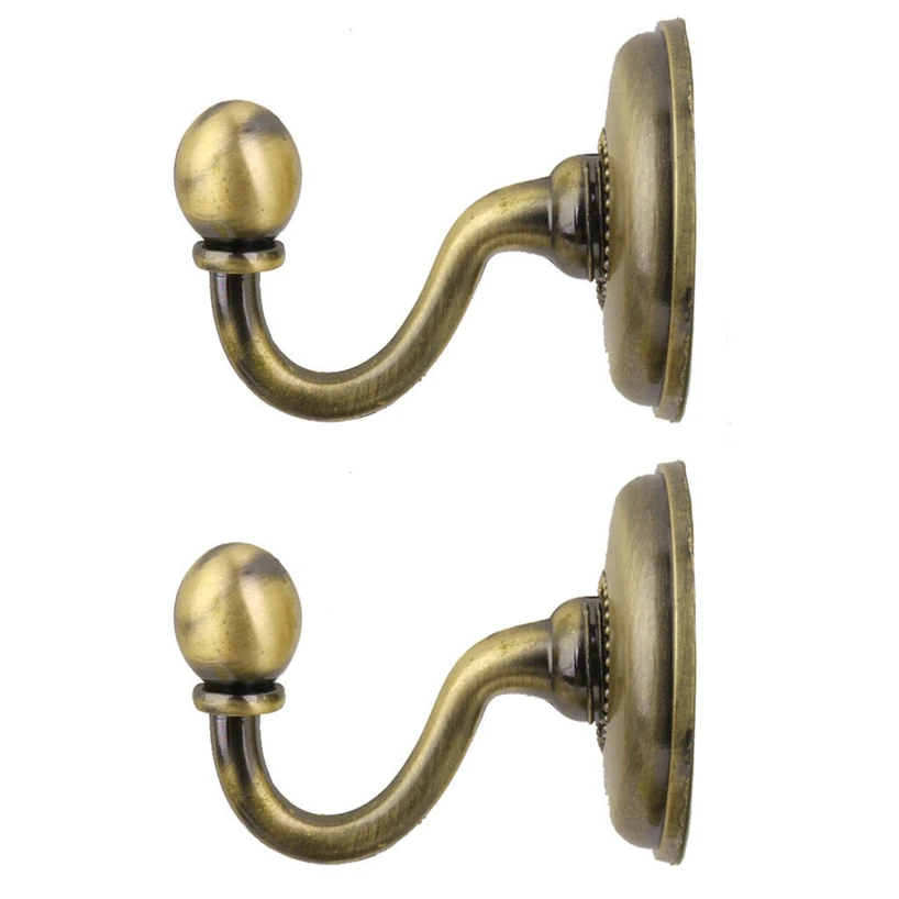 2 metal wall fixing hook wall practical simple European-style metal texture hook back hook bedroom living room coat rack
