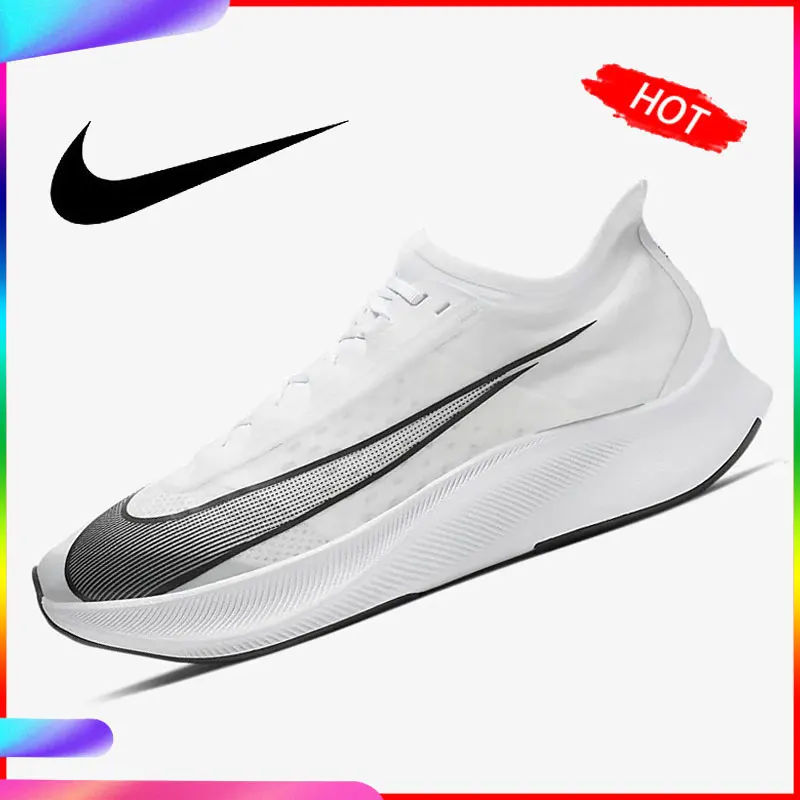 Оригинальный Nike Оригинальные кроссовки Zoom Fly 3 Для мужчин бега полукеды клапанами амортизацию и дышащие Спорт на открытом воздухе 2019 Новый