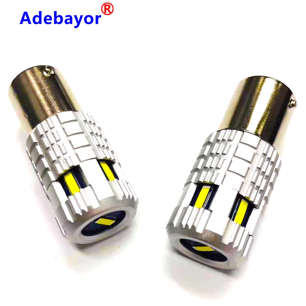 Adebayor 4 шт. 1156 1860 6 smd P21W W21W WY21W с can-bus светодиодная лампочка в автомобиль Обратный DRL индикатор сигнала поворота светильник нет необходимости декодер