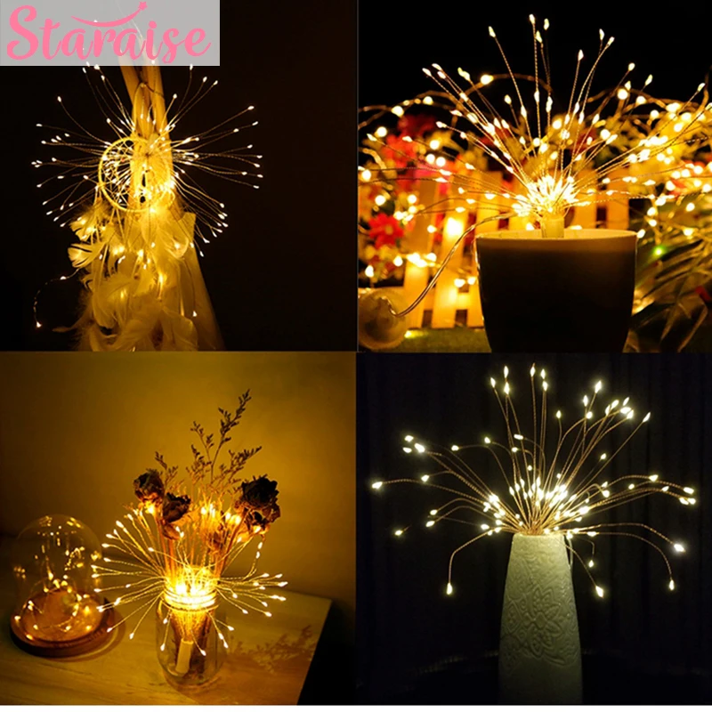 

Staraise 2M 5M LED Copper Wire String Lights Romantic Wedding Fairy Light Decor Battery Operated New Year Christmas Lights Decor