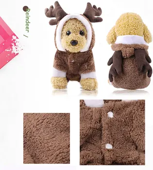 

Dog Clothing Christmas Jacket Coat Hoodie Sweater Jumpsuit Puppy Winter Warm For Small Large Dogs Cats Pet Clothes