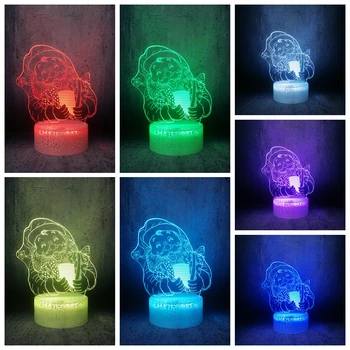 

Various Christmas Series Santa Claus Gift 3D USB LED Lamp Desk Night Light Kid Baby Sleep lighting children room decor bulb