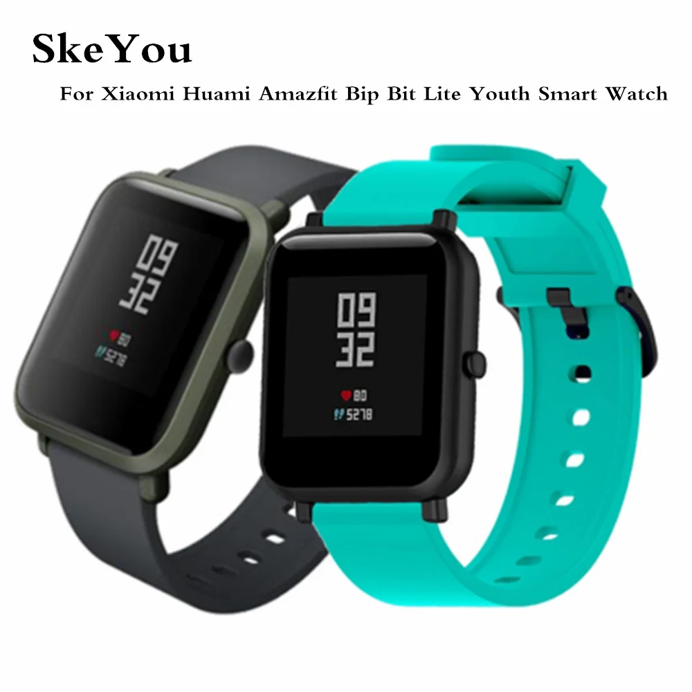 Силиконовый ремешок для часов Xiaomi Huami Amazfit Bip Little Band 20 мм Beep браслет на запястье