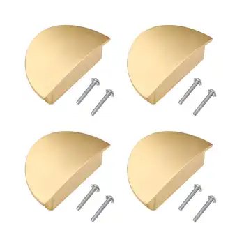 

4pcs Semicircle Drawer Cabinet Furniture Door Handles Knobs Wardrobe Hardware Pull Handle