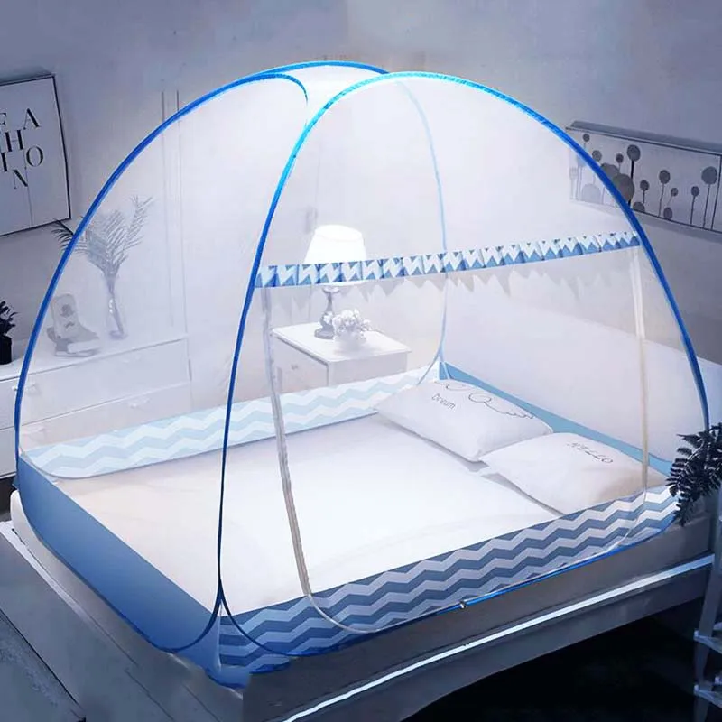 4 Corner Kids Summer Foldable Mesh Bed Net Square Shape Anti-mosquito Portable 