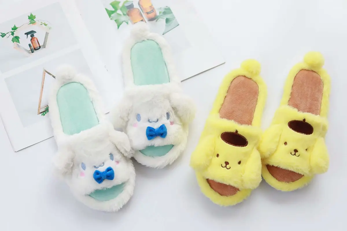 

Girl'S Heart Cartoon Cute Plush Peep-Toe Slipper Spring Summer Women's Indoor Habitat Home Fish Mouth Anti-slip Floor Slippers
