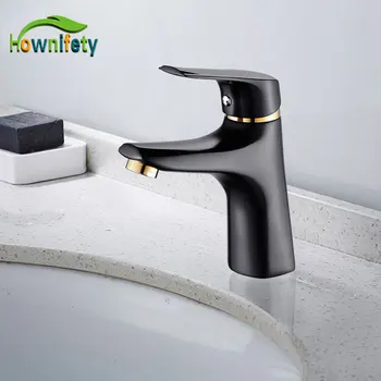 

Black Gol Basin Short Sink Faucet Hot Cold Mixer Crane Tap Deck Mount Single Handle Single Hole Bathroom Torneira