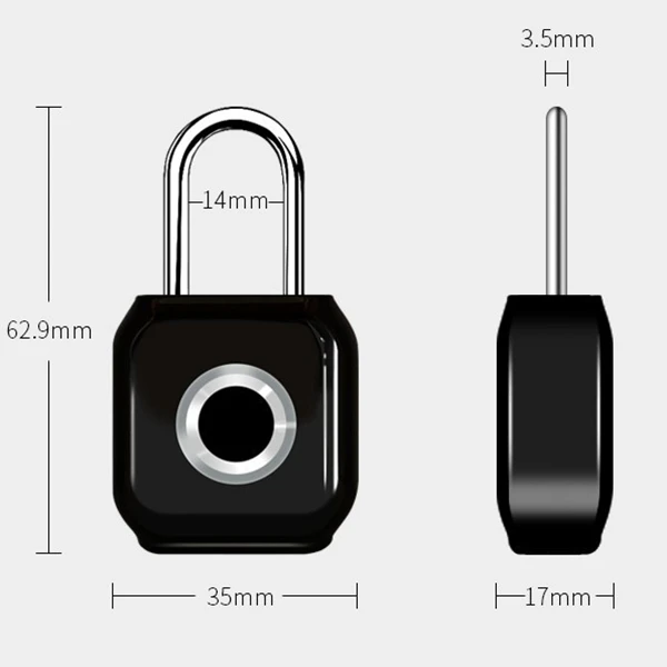USB смарт-замок отпечатков пальцев перезаряжаемый без ключа IP66 водонепроницаемый магазин до 40 отпечатков пальцев для шкафчика, двери, багажа, рюкзака