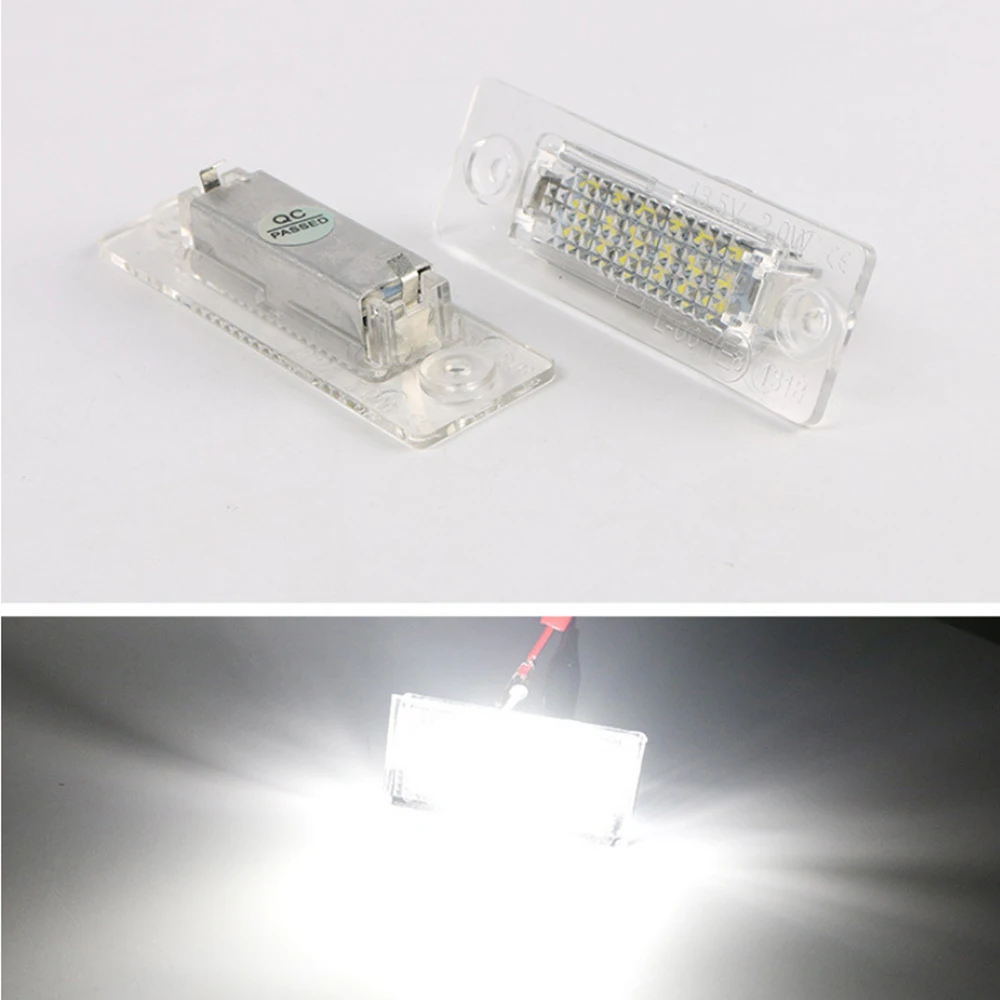 4 шт. 18 светодиодный 3528 SMD подсветка номерного знака Canbus автомобильные лампы для Volkswagen Touran Passat B5.5 Caddy Skoda Superb Golf 5