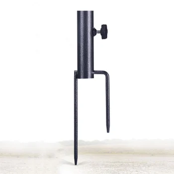 

1PC Outdoor Metal Umbrella Parasol Holder Stand Ground Spike Fishing Insert Plug Lawn Insert Stabilizer