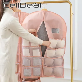 

24/30 Grids Clothing Storage Bag Hanging Organizers Hanger Storage Bags Organizer for Wardrobe Clothes Organizer Closet Storage